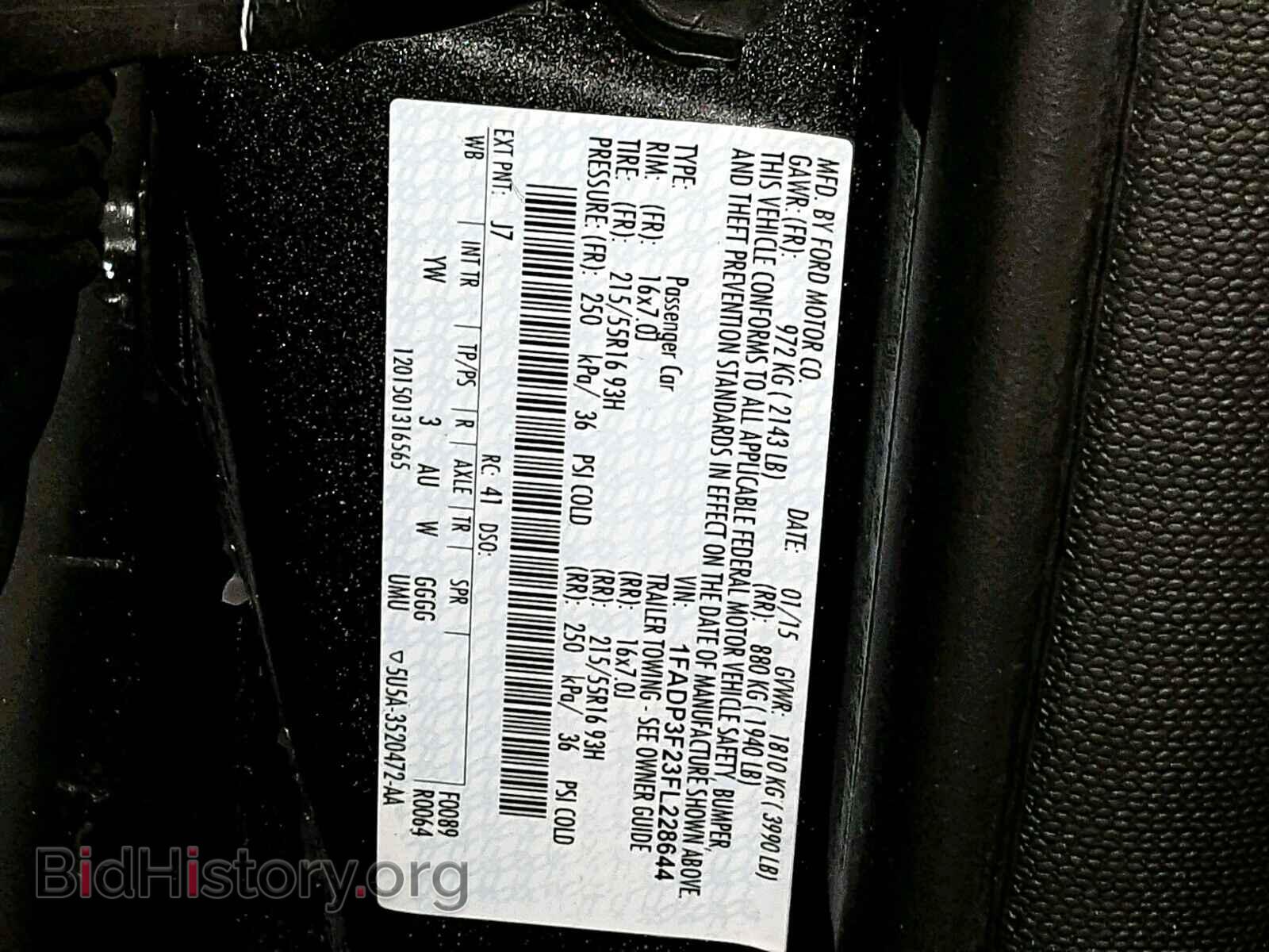 2015 FORD FOCUS SE - VIN: 1FADP3F23FL228644 - Фото 10