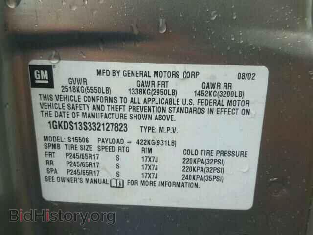 2003 GMC ENVOY - VIN: 1GKDS13S332127823 - Фото 10