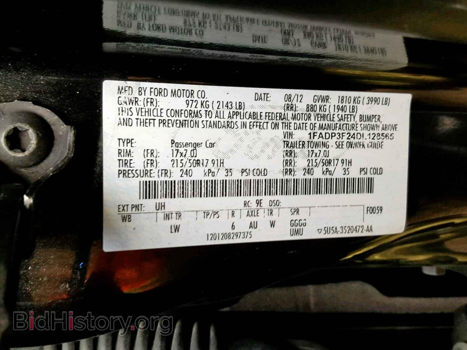2013 FORD FOCUS SE - VIN: 1FADP3F24DL128565 - Фото 10