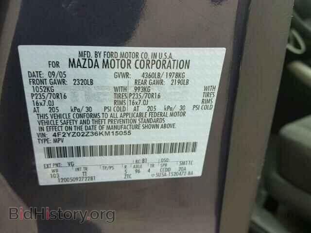 2006 MAZDA TRIBUTE - VIN: 4F2YZ02Z36KM15055 - Фото 10