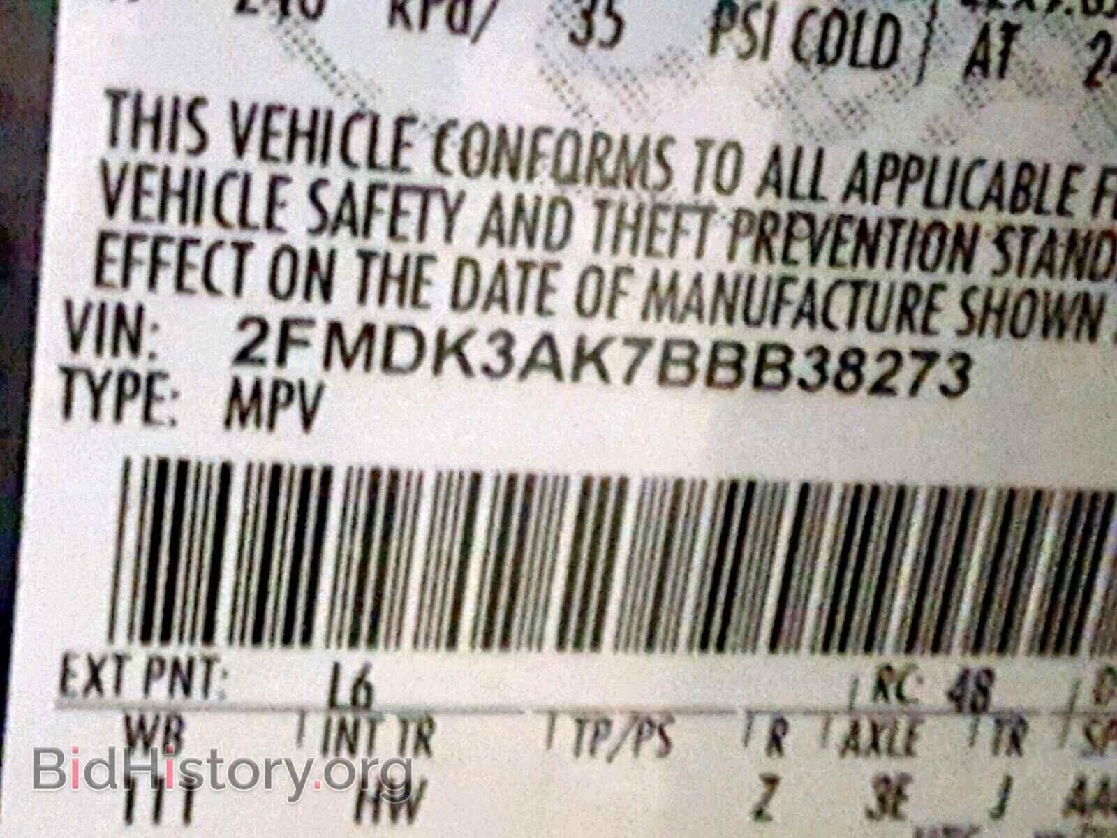 2011 FORD EDGE - VIN: 2FMDK3AK7BBB38273 - Фото 10
