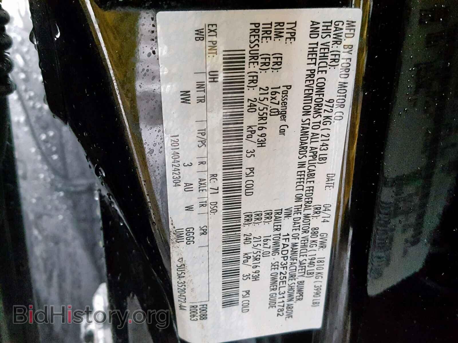 2014 FORD FOCUS SE - VIN: 1FADP3F25EL311782 - Фото 10