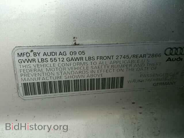 2006 AUDI A6 - VIN: WAUKH74FX6N081395 - Фото 10