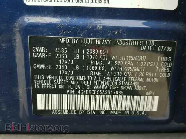 2010 SUBARU OUTBACK - VIN: 4S4BRCFC5A3317835 - Photo 10