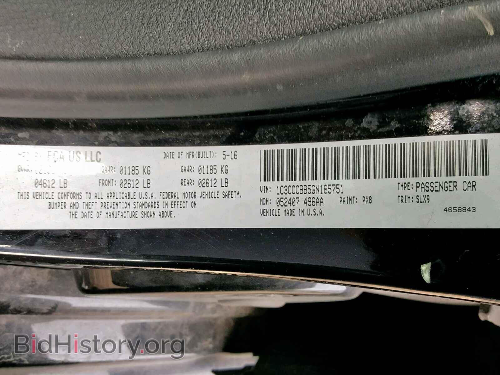 2016 CHRYSLER 200 - VIN: 1C3CCCBB5GN185751 - Фото 10