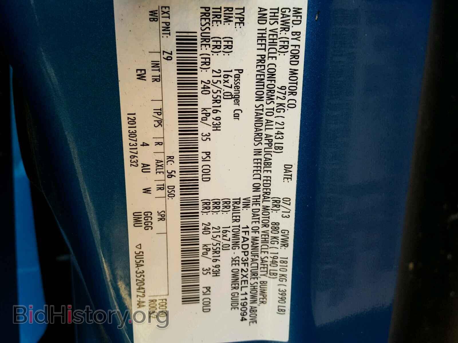 2014 FORD FOCUS - VIN: 1FADP3F2XEL119094 - Photo 10