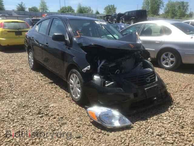 2014 Nissan VERSA Versa S/S (VIN 3N1CN7AP0EL856172) — photo 1 of 10, Copart, damage: front end