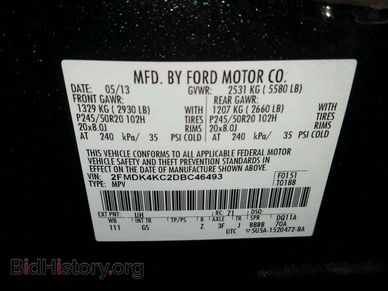2013 FORD EDGE - VIN: 2FMDK4KC2DBC46493 - Photo 10