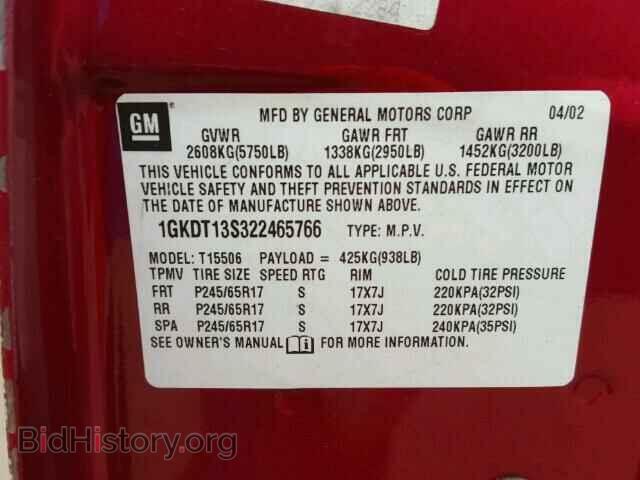 2002 GMC ENVOY - VIN: 1GKDT13S322465766 - Фото 10