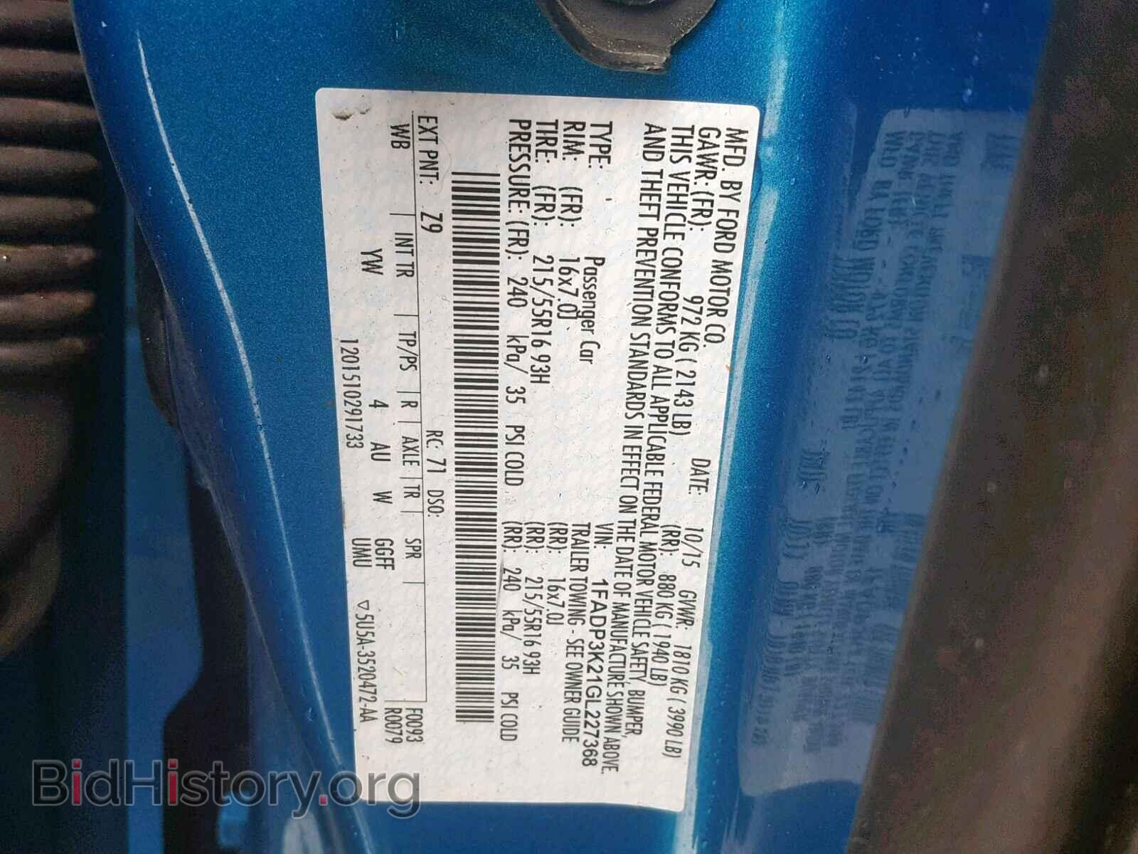 2016 FORD FOCUS SE - VIN: 1FADP3K21GL227368 - Фото 10