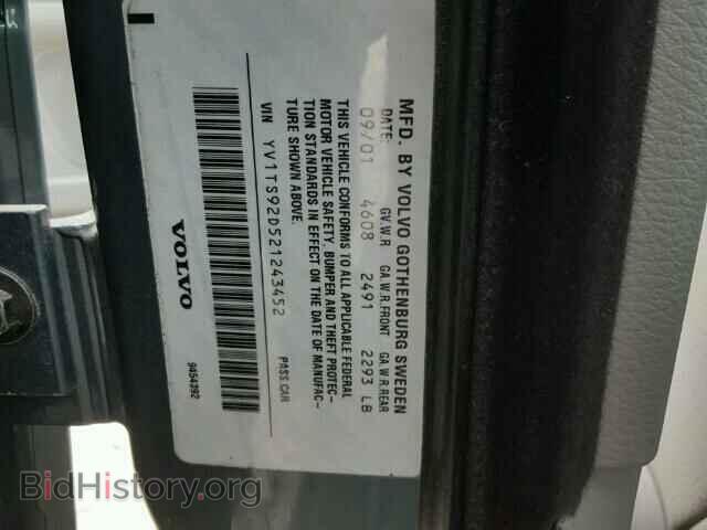2002 VOLVO S80 - VIN: YV1TS92D521243452 - Фото 10