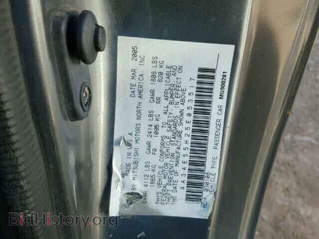 2005 MITSUBISHI ECLIPSE - VIN: 4A3AE55H25E053517 - Photo 10