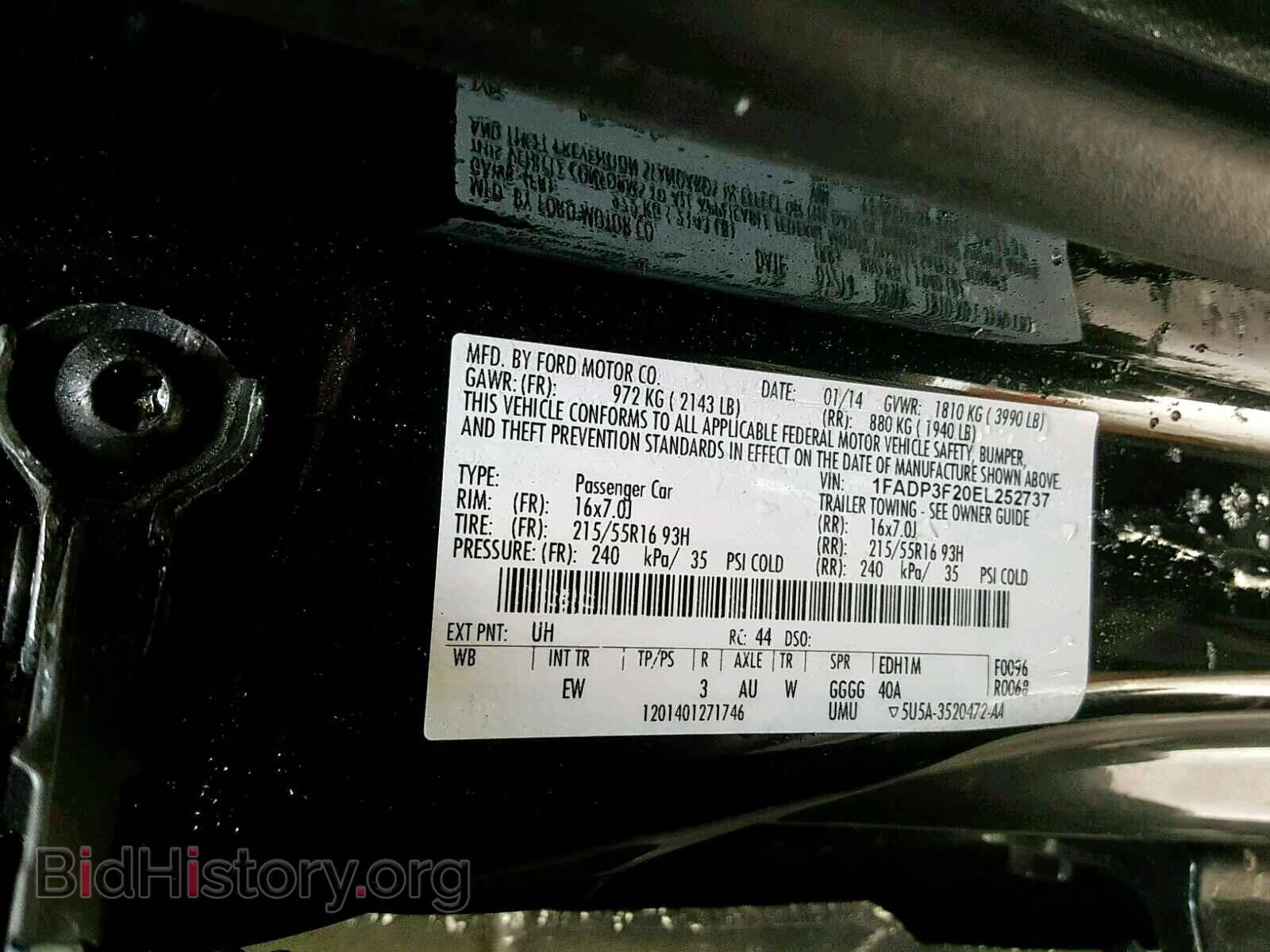 2014 FORD FOCUS - VIN: 1FADP3F20EL252737 - Photo 10