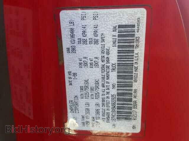 1998 DODGE RAM 1500 - VIN: 1B7HC16X9WS622825 - Фото 10
