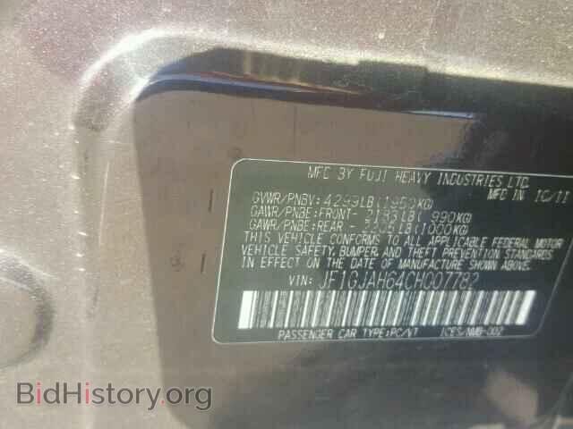 2012 SUBARU IMPREZA - VIN: JF1GJAH64CH007782 - Фото 10