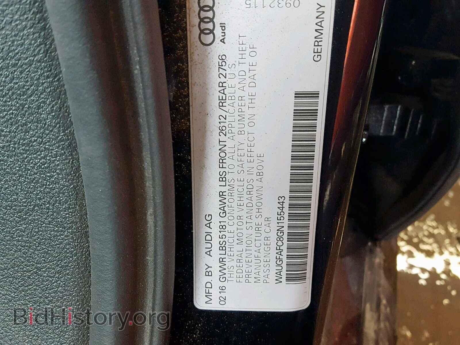 2016 AUDI A6 - VIN: WAUGFAFC8GN155443 - Photo 10