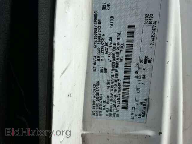 2004 FORD ECONOLINE - VIN: 1FTNE24L34HB04917 - Photo 10