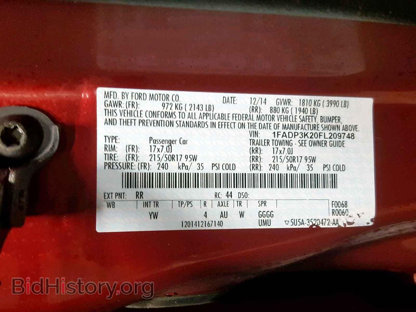 2015 FORD FOCUS SE - VIN: 1FADP3K20FL209748 - Фото 10