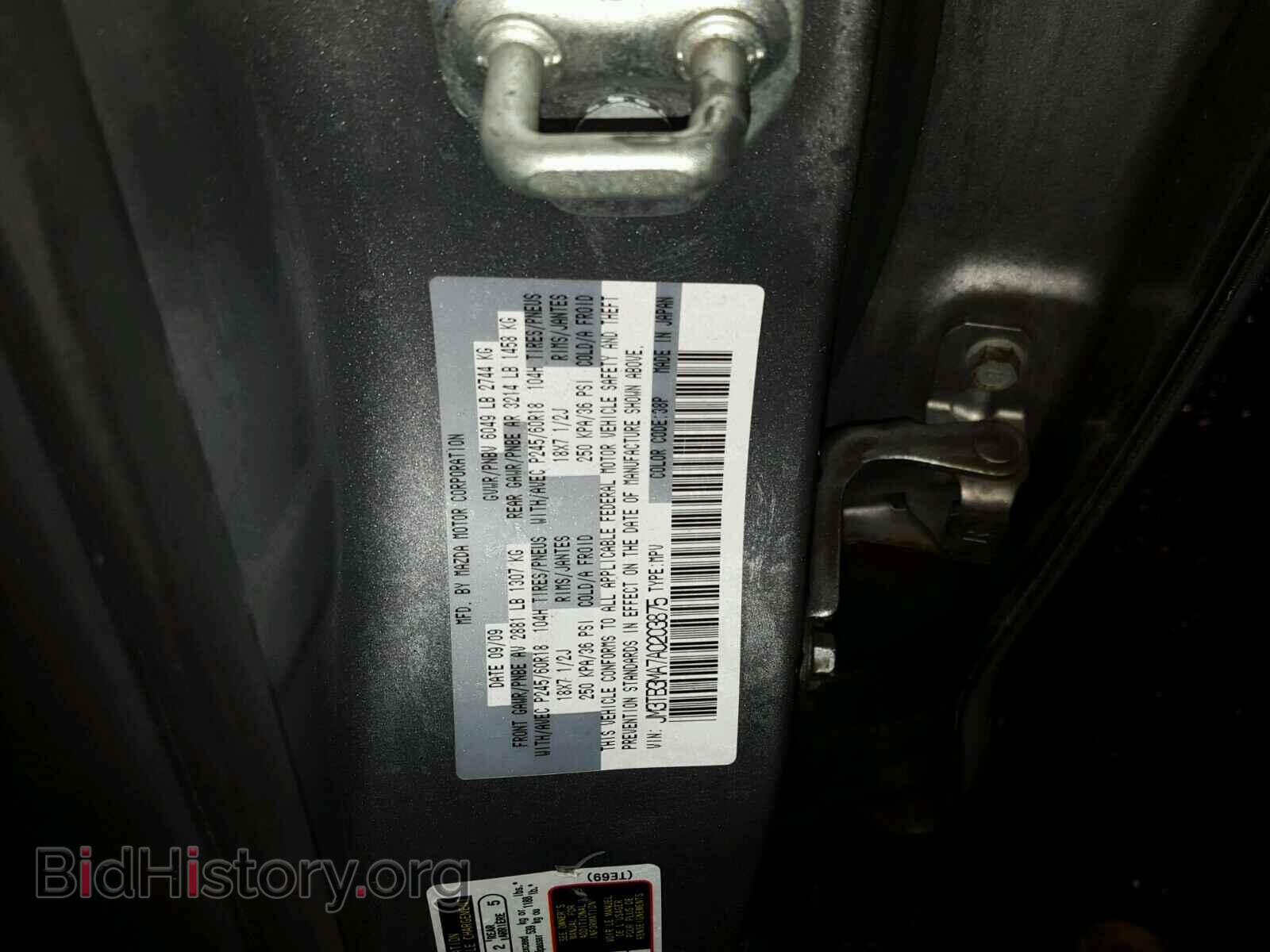 2010 MAZDA CX-9 - VIN: JM3TB3MA7A0203875 - Фото 10