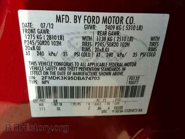 2013 FORD EDGE - VIN: 2FMDK3K95DBA74703 - Photo 10