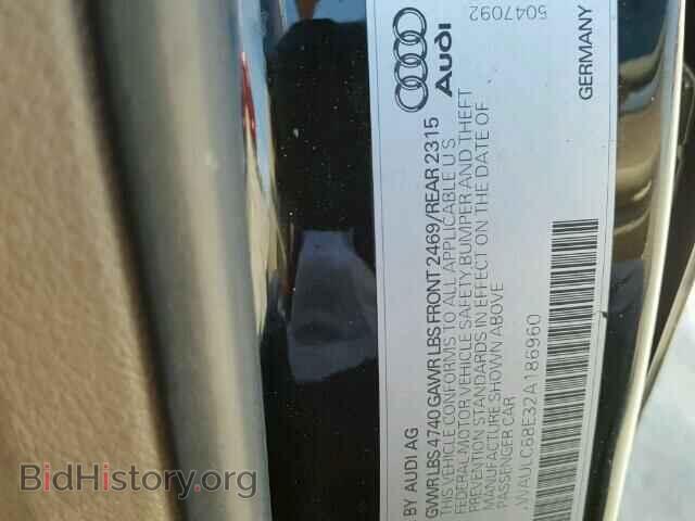 2002 AUDI A4 - VIN: WAULC68E32A186960 - Фото 10