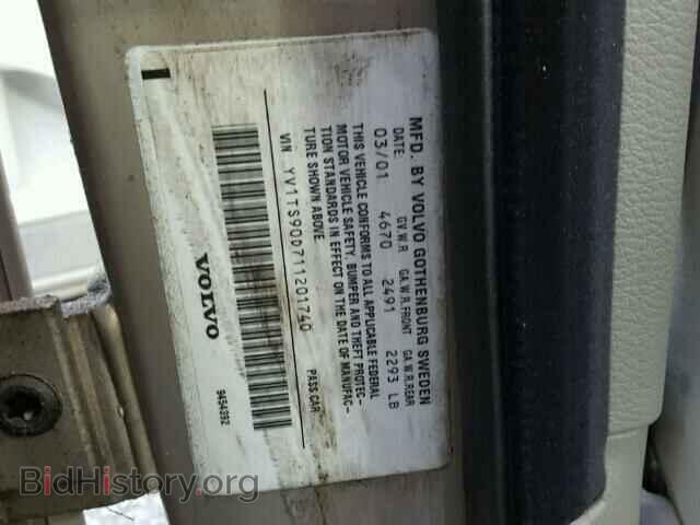 2001 VOLVO S80 - VIN: YV1TS90D711201740 - Фото 10