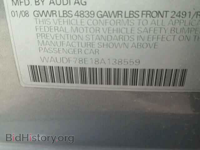 2008 AUDI A4 - VIN: WAUDF78E18A138559 - Фото 10