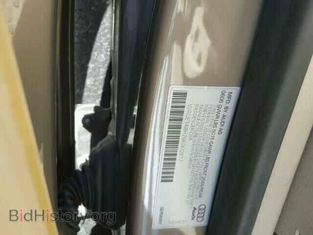 2006 AUDI A4 - VIN: WAUET48H26K000977 - Фото 10