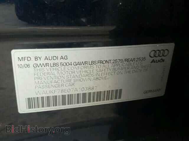 2007 AUDI A4 - VIN: WAUKF78E07A103887 - Фото 10