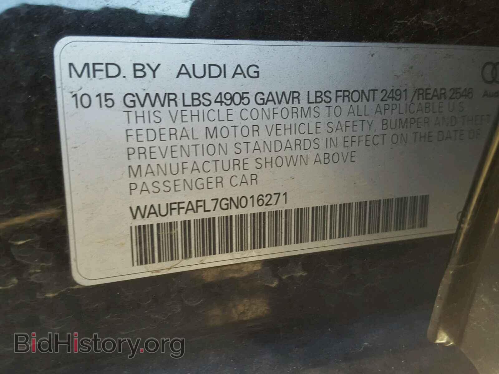 2016 AUDI A4 - VIN: WAUFFAFL7GN016271 - Фото 10