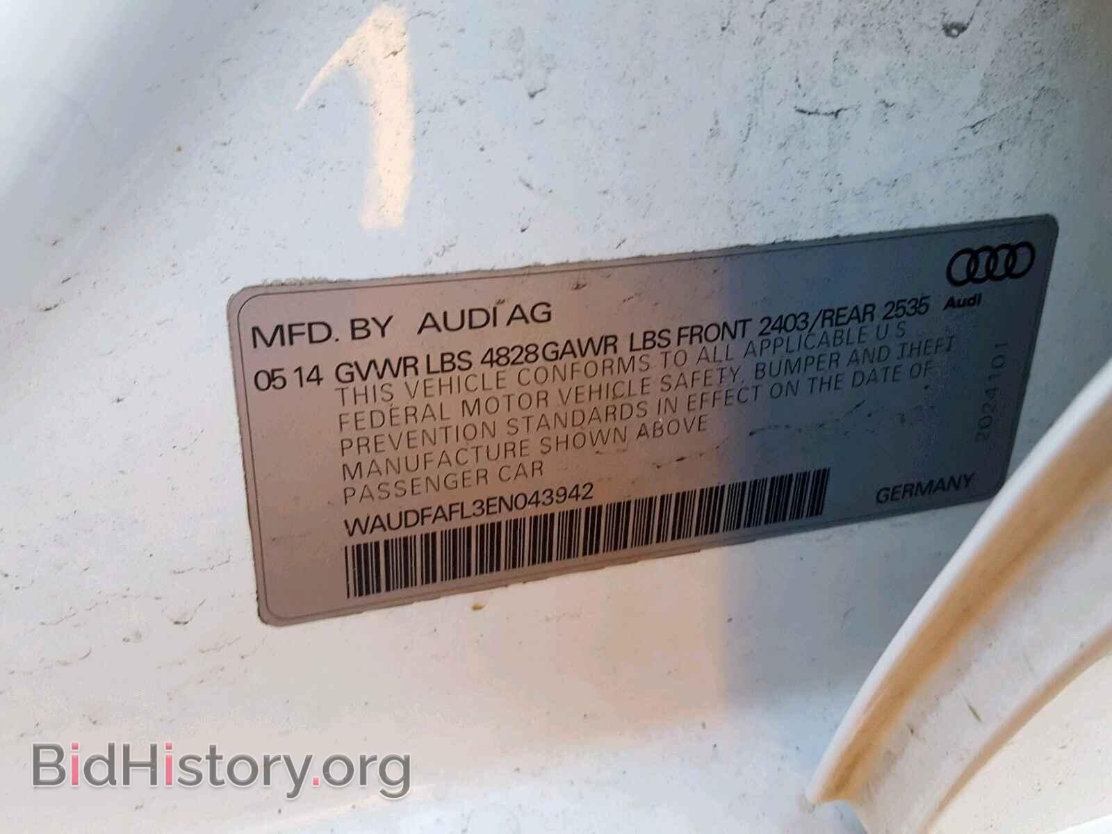 2014 AUDI A4 - VIN: WAUDFAFL3EN043942 - Фото 10