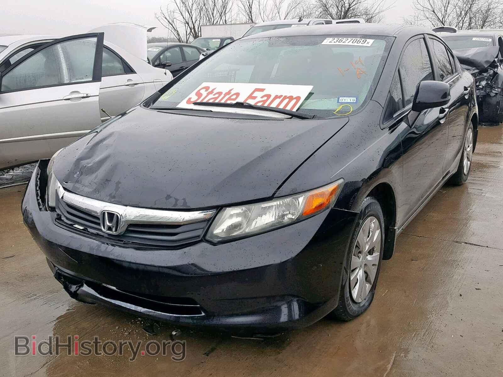 2012 HONDA CIVIC LX - VIN: 2HGFB2F57CH594932 - Фото 2