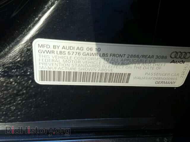 2011 AUDI A8 - VIN: WAUAVAFD6BN000965 - Фото 10