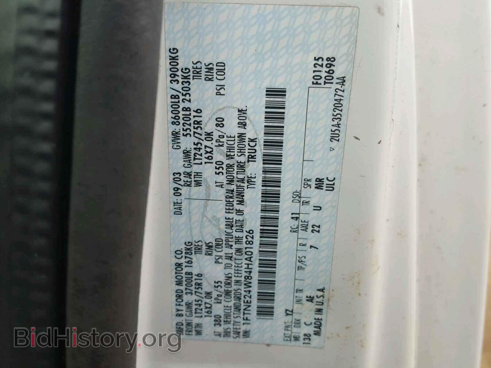 2004 FORD ECONOLINE - VIN: 1FTNE24W84HA01826 - Photo 10