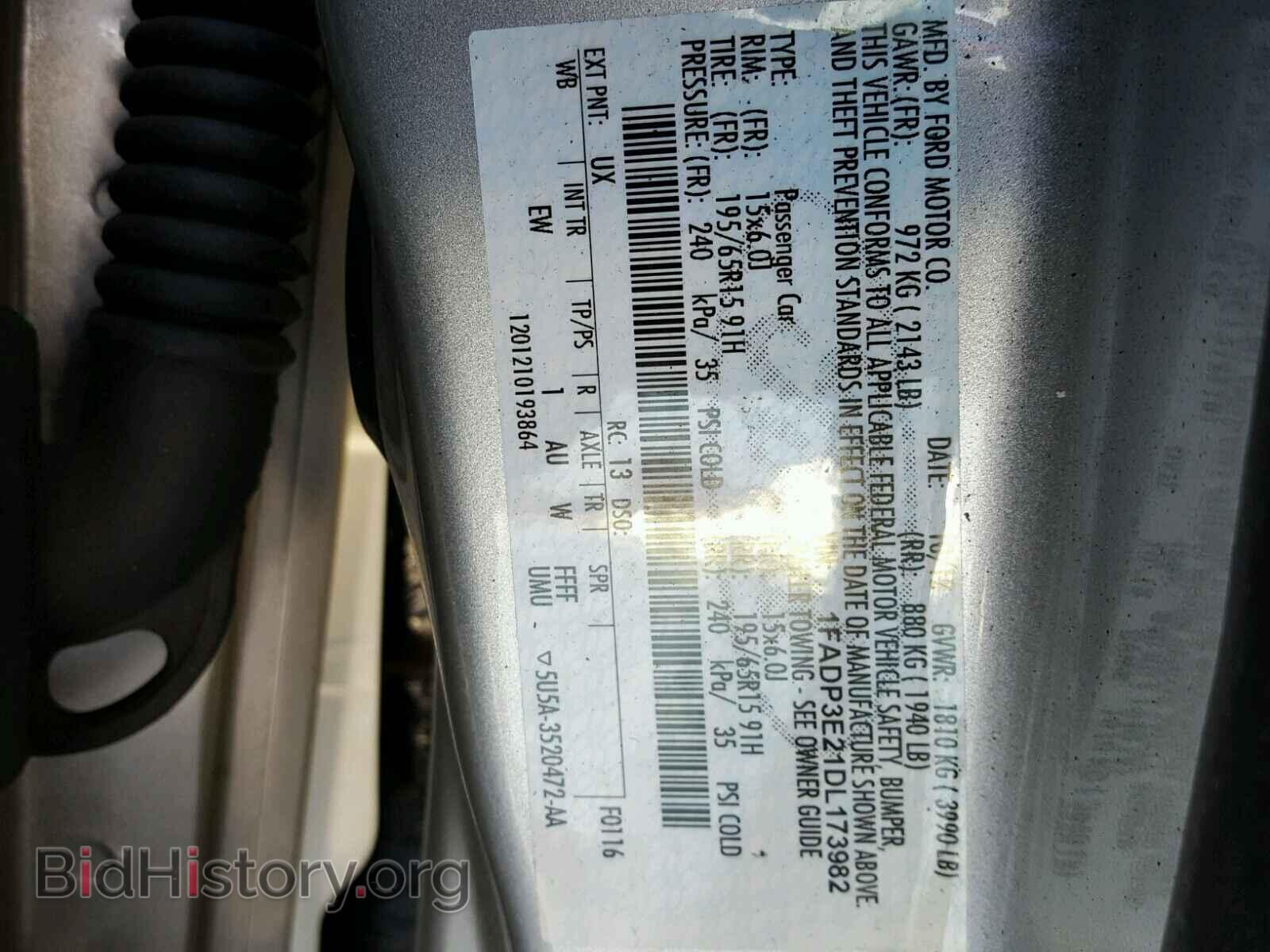 2013 FORD FOCUS - VIN: 1FADP3E21DL173982 - Фото 10