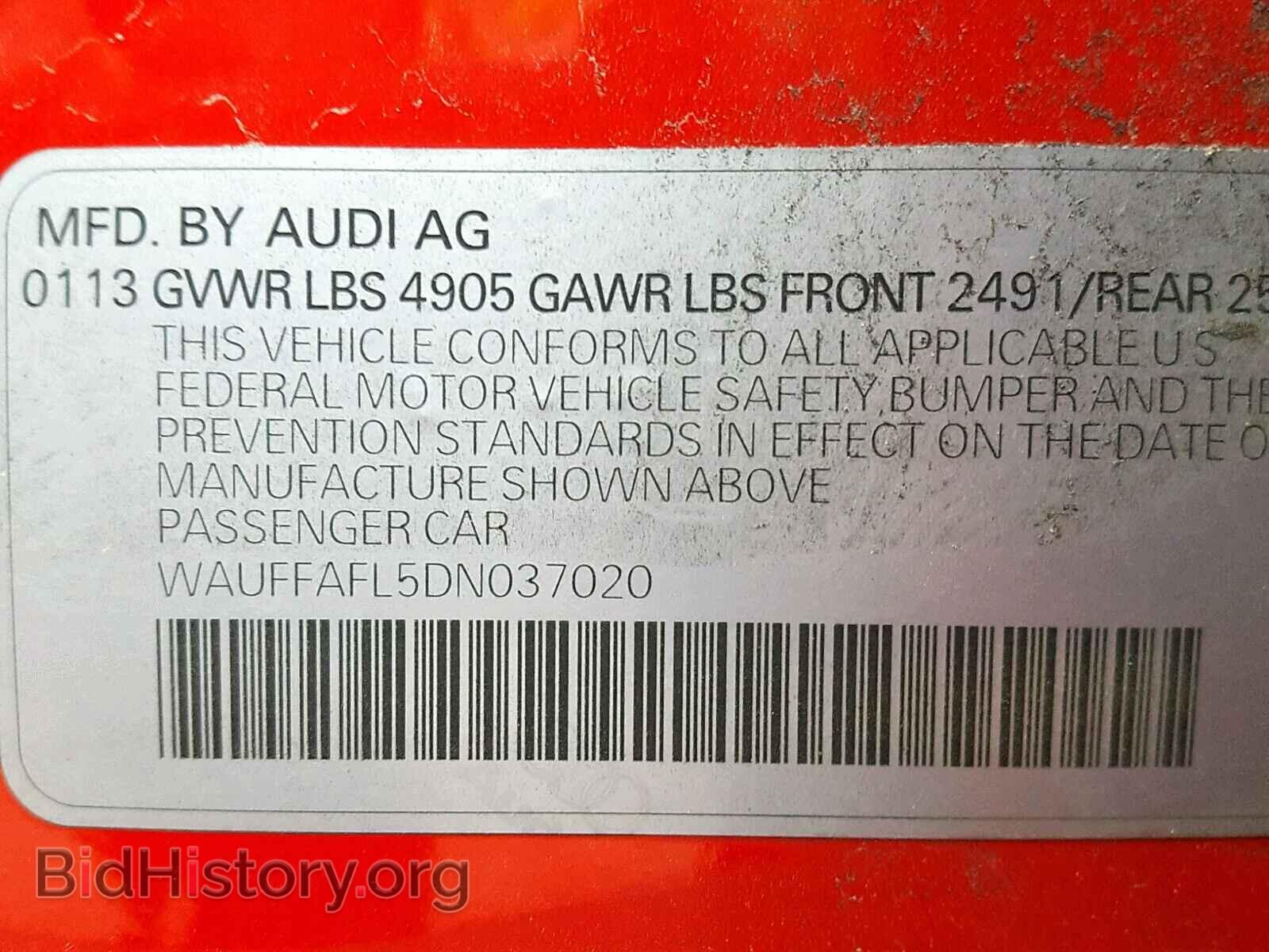 2013 AUDI A4 - VIN: WAUFFAFL5DN037020 - Photo 10