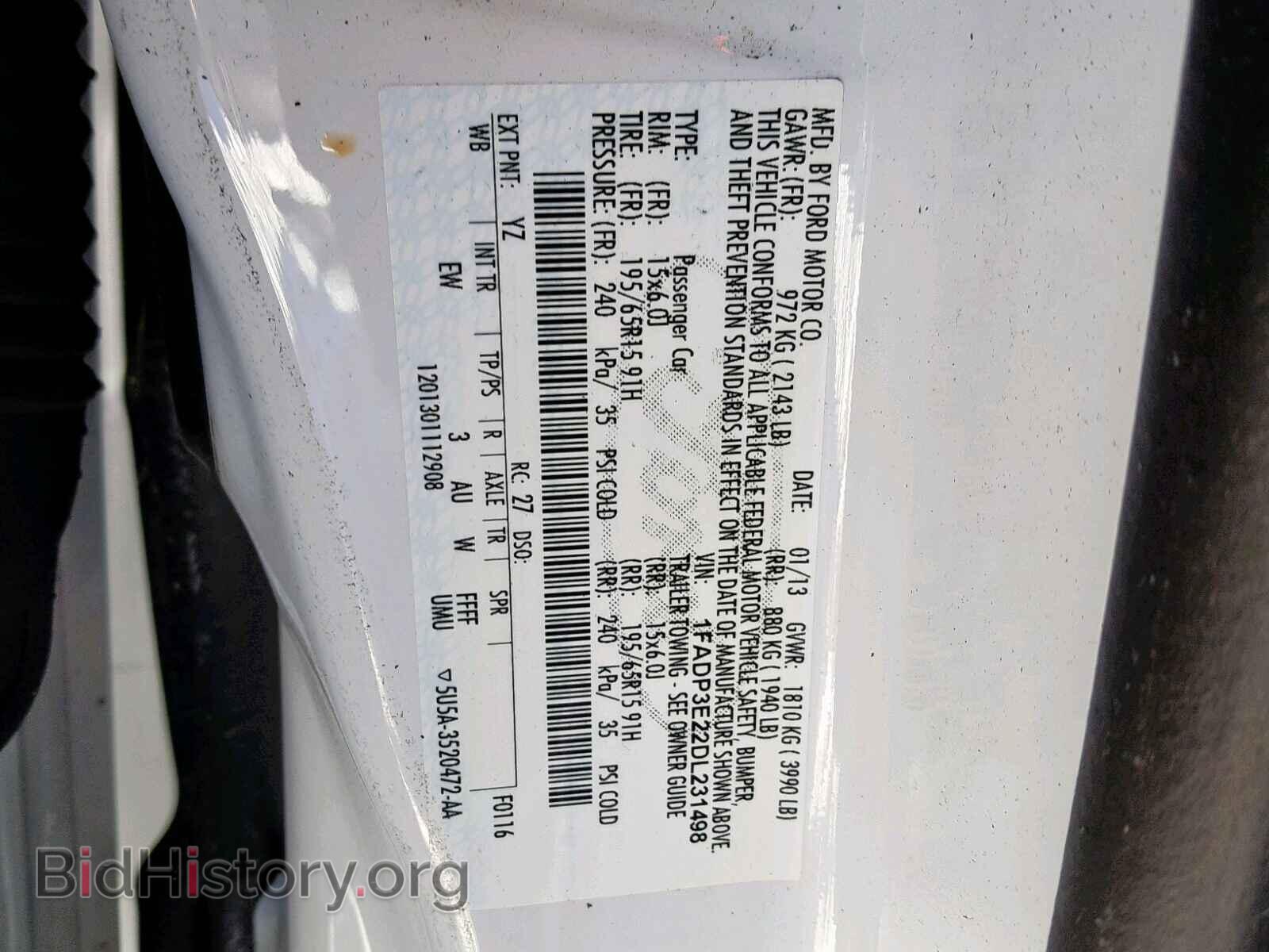 2013 FORD FOCUS - VIN: 1FADP3E22DL231498 - Фото 10
