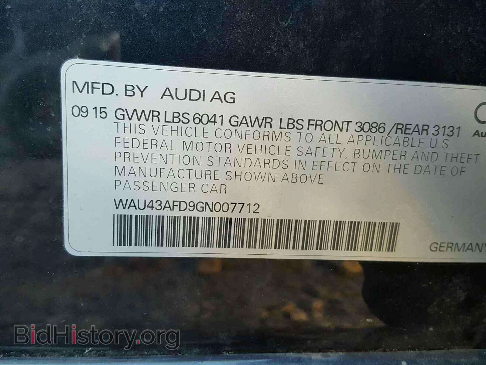 2016 AUDI A8 - VIN: WAU43AFD9GN007712 - Фото 10