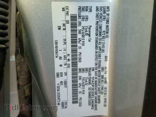 2014 FORD FOCUS - VIN: 1FADP3E20EL240962 - Фото 10