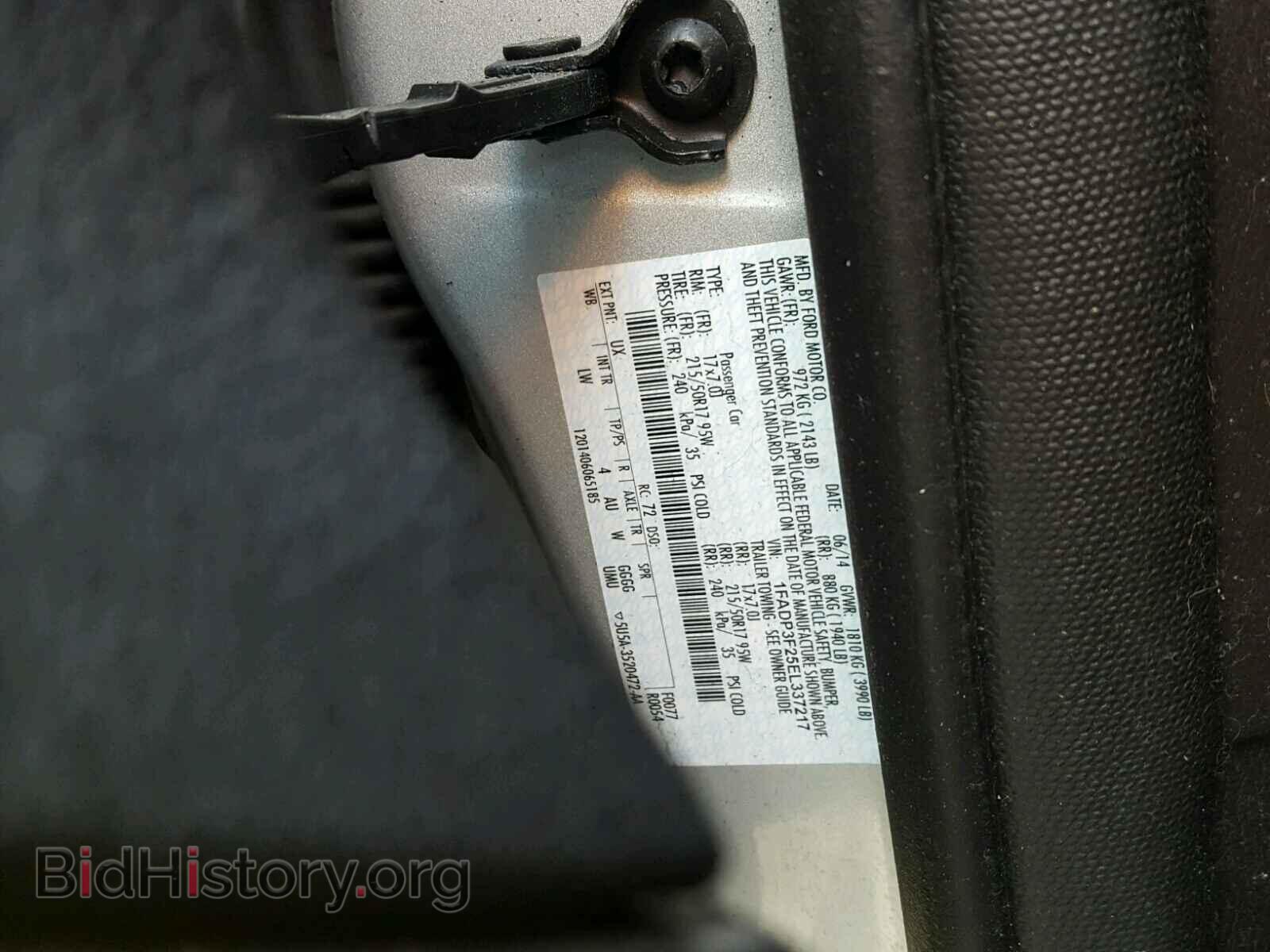 2014 FORD FOCUS - VIN: 1FADP3F25EL337217 - Фото 10