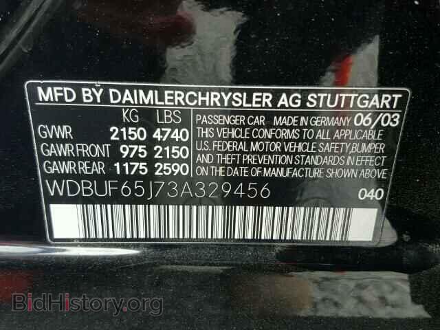 2003 MERCEDES-BENZ E - VIN: WDBUF65J73A329456 - Photo 10