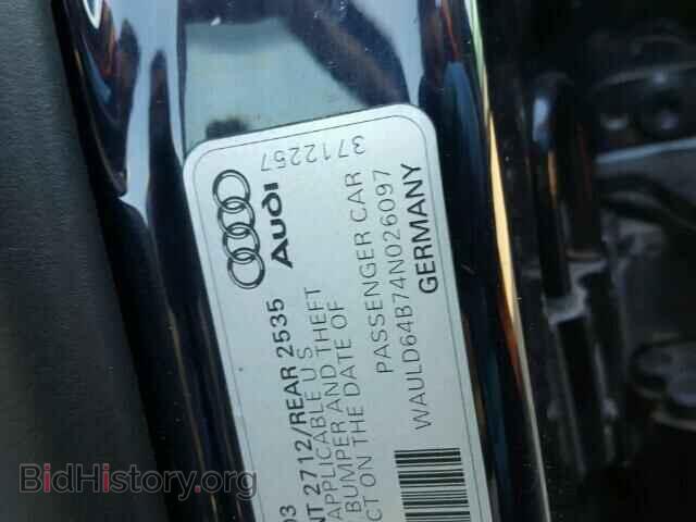 2004 AUDI A6 - VIN: WAULD64B74N026097 - Photo 10