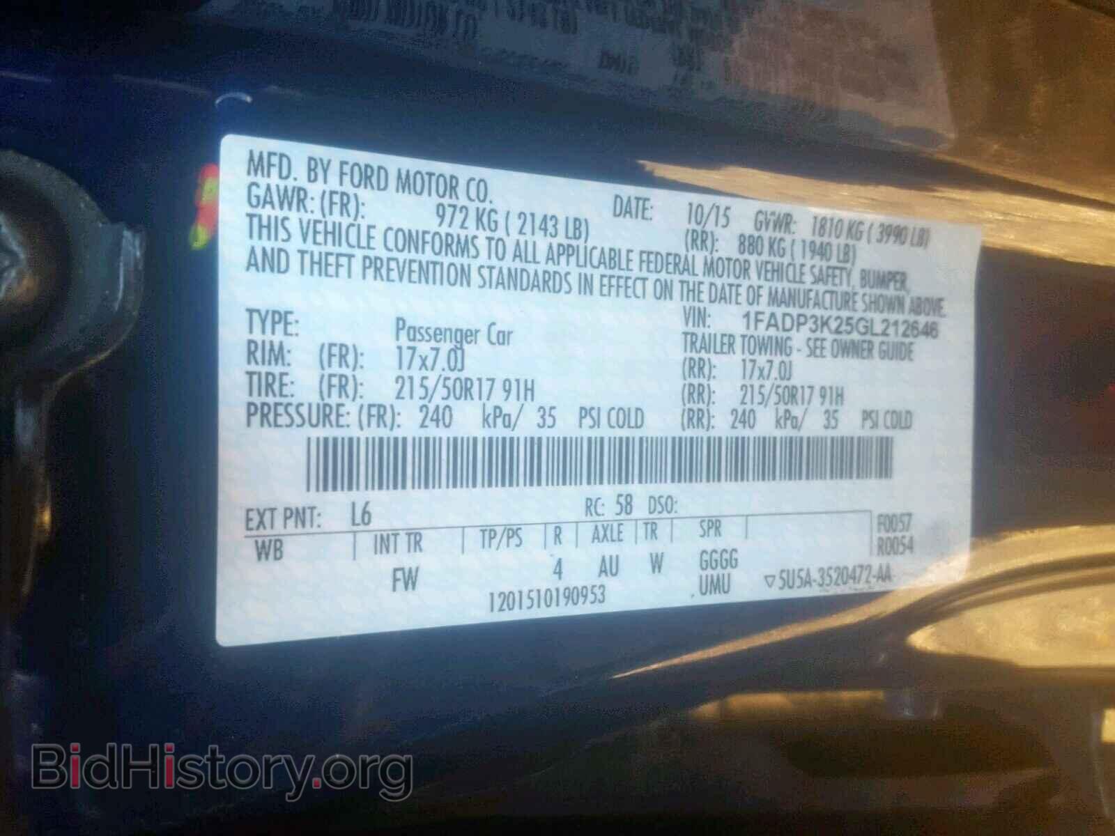 2016 FORD FOCUS SE - VIN: 1FADP3K25GL212646 - Фото 10