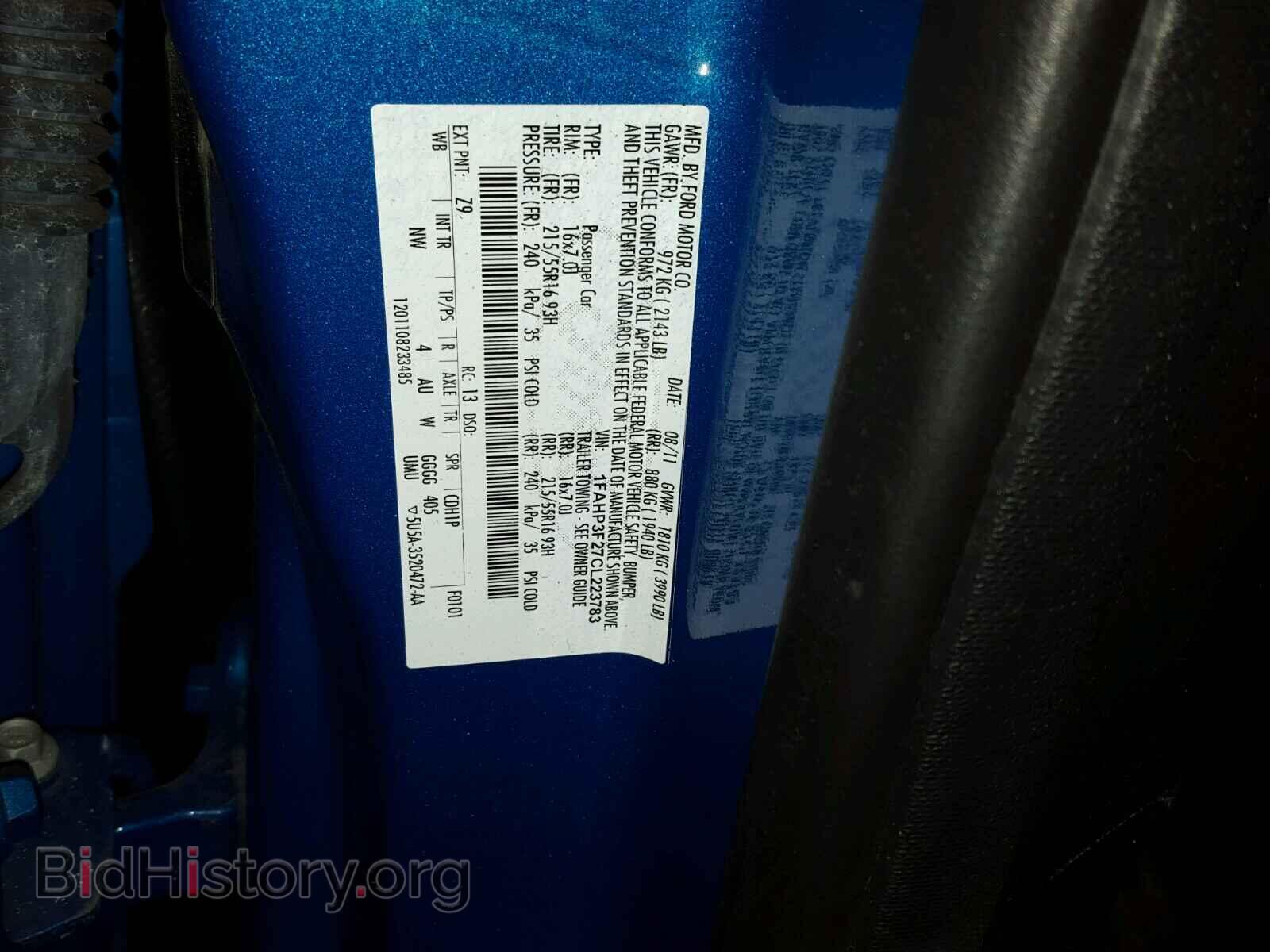 2012 FORD FOCUS - VIN: 1FAHP3F27CL223783 - Фото 10