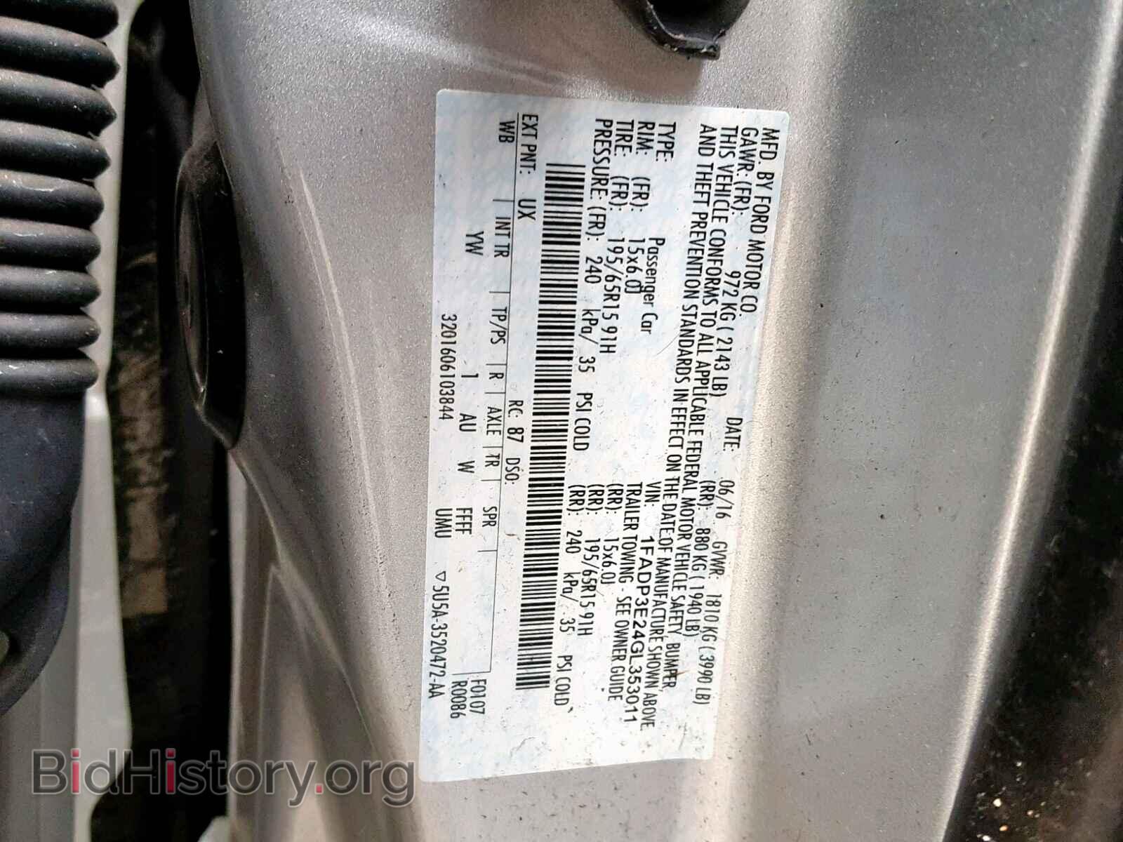2016 FORD FOCUS - VIN: 1FADP3E24GL353011 - Фото 10
