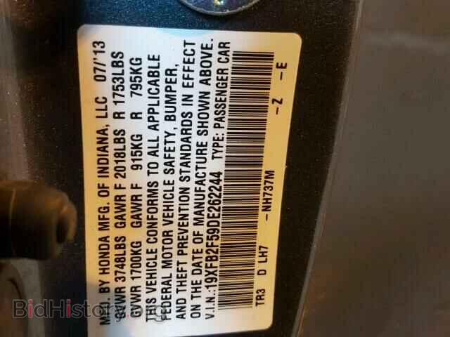 2013 HONDA CIVIC - VIN: 19XFB2F59DE262244 - Photo 10