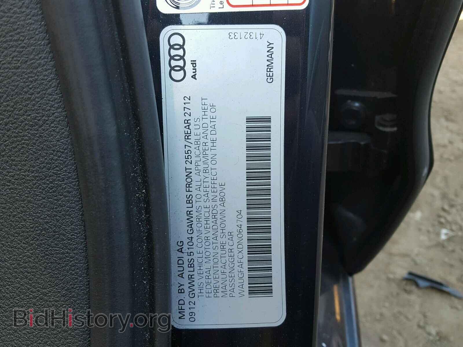 2013 AUDI A6 - VIN: WAUGFAFCXDN064704 - Фото 8