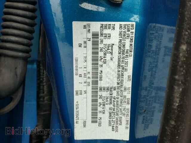 2012 FORD FOCUS - VIN: 1FAHP3K27CL271449 - Фото 10