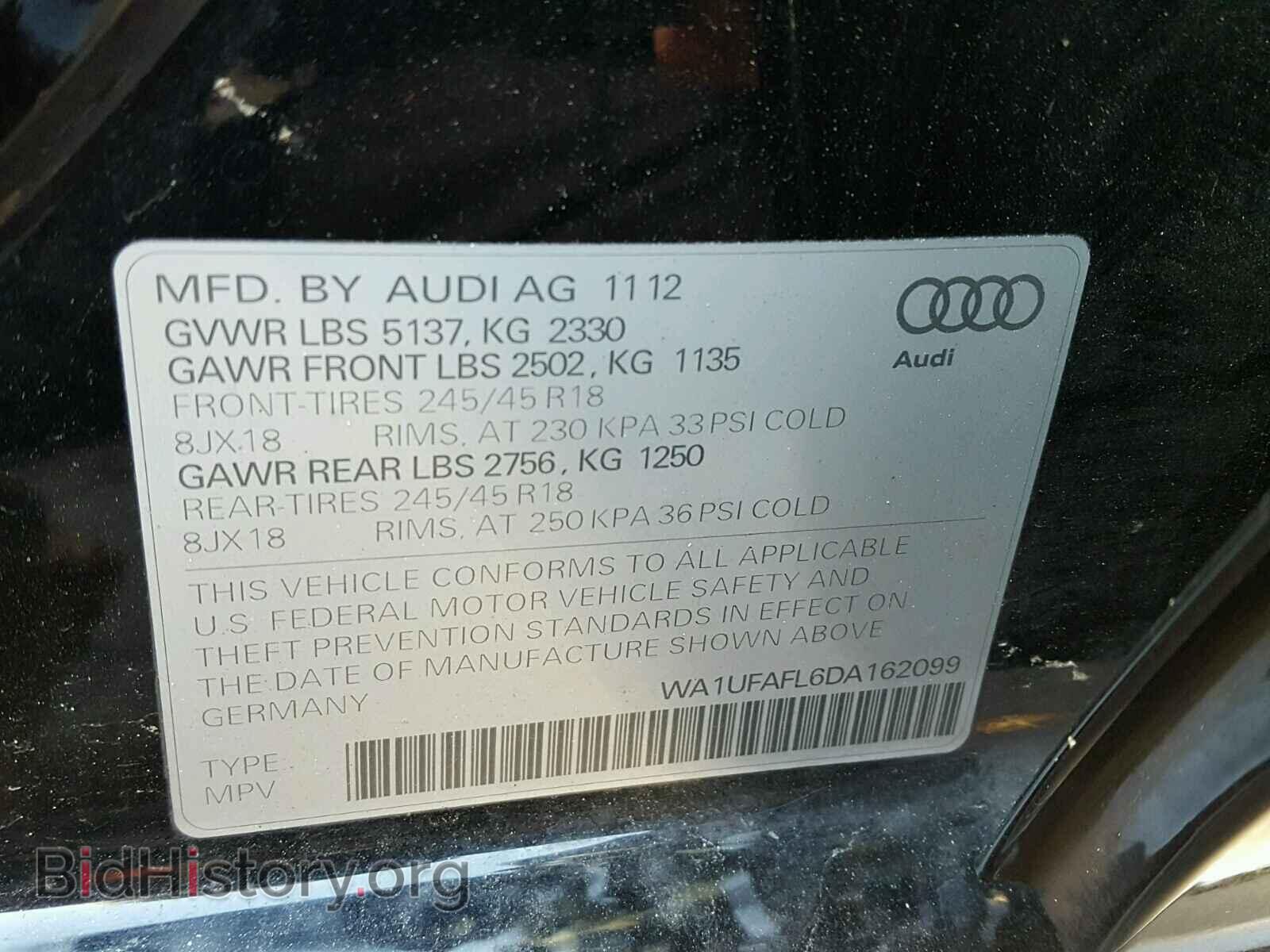2013 AUDI A4 - VIN: WA1UFAFL6DA162099 - Фото 10