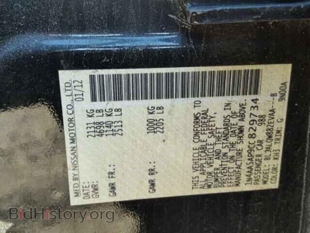2012 NISSAN MAXIMA - VIN: 1N4AA5AP9CC829734 - Фото 10